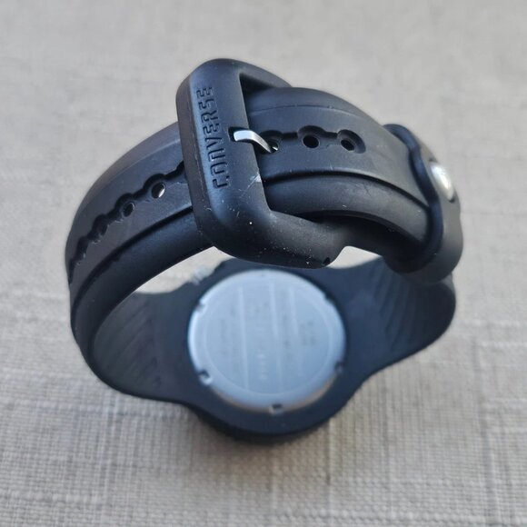 Converse Unisex Wristwatch Black Rubber Strap Sport Analog Wrist Watch - Picture 7 of 12